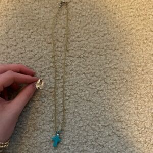 Pura Vida Turquoise Cross Pendant Necklace